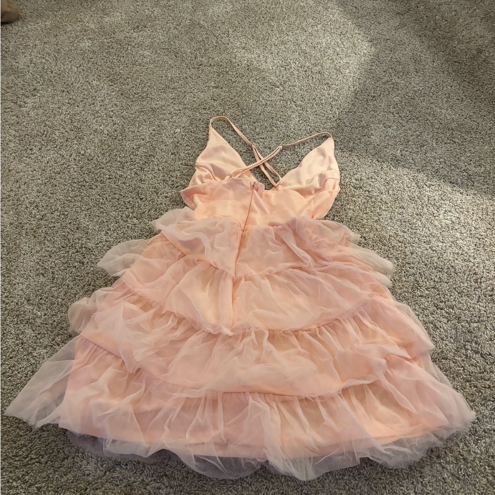 She + Sky Soft Peach Dress - image 2